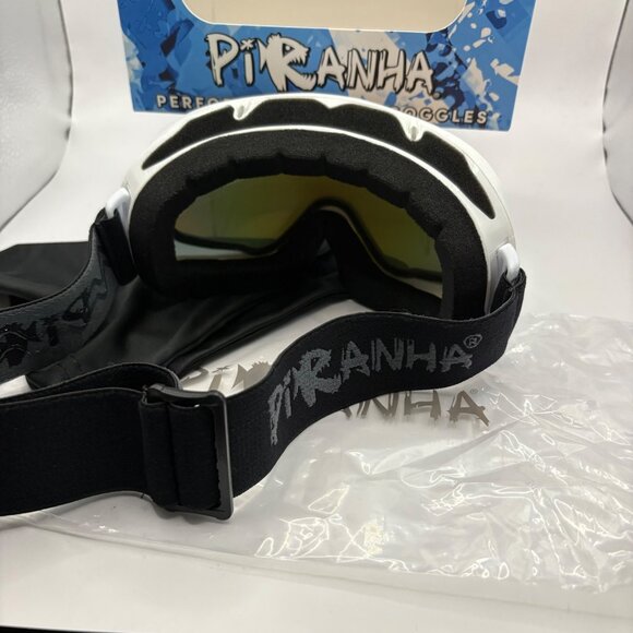 Piranha Performance Snow Goggles Anti-Fog Dual Lens Vented Frame Adjustable Stra - Picture 3 of 7
